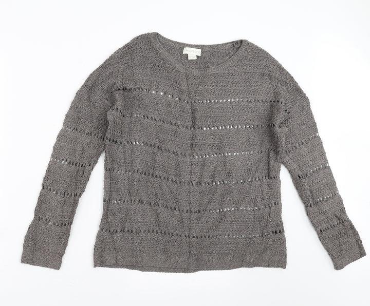 Monsoon Womens Grey Pullover Jumper Size 10