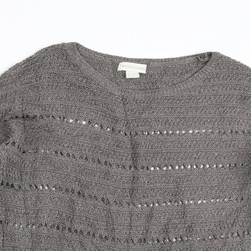 Monsoon Womens Grey   Pullover Jumper Size 10