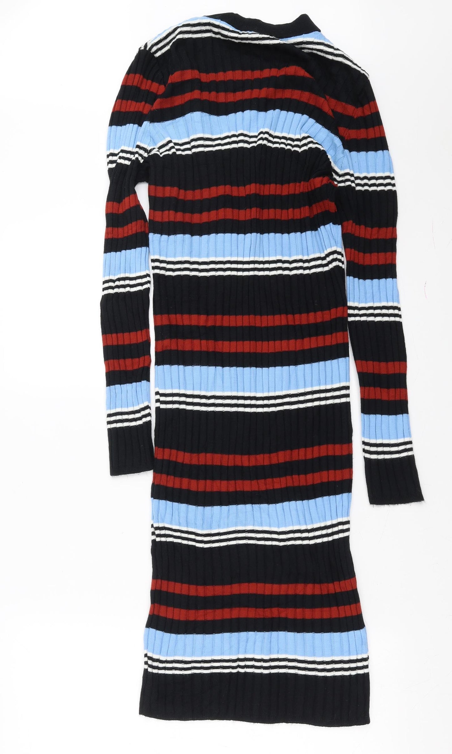 Primark Womens Black Striped  Jumper Dress  Size M