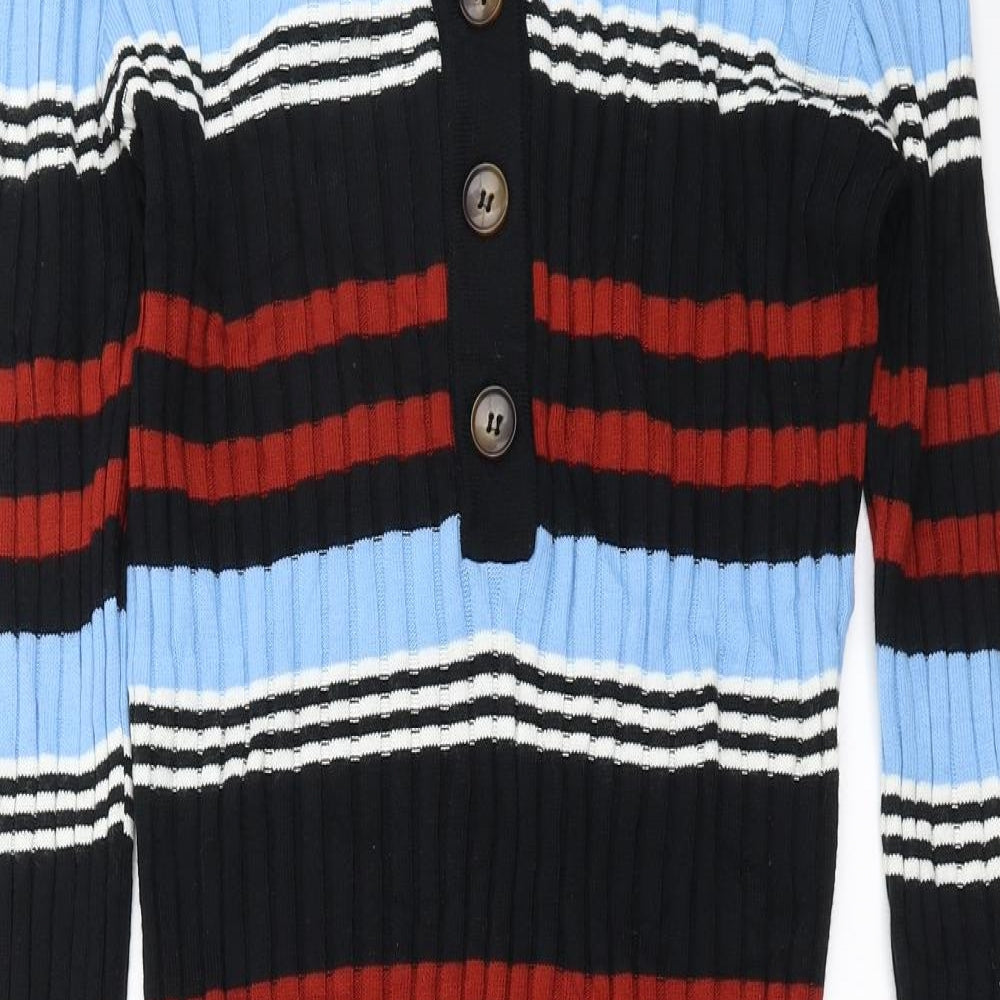 Primark Womens Black Striped  Jumper Dress  Size M