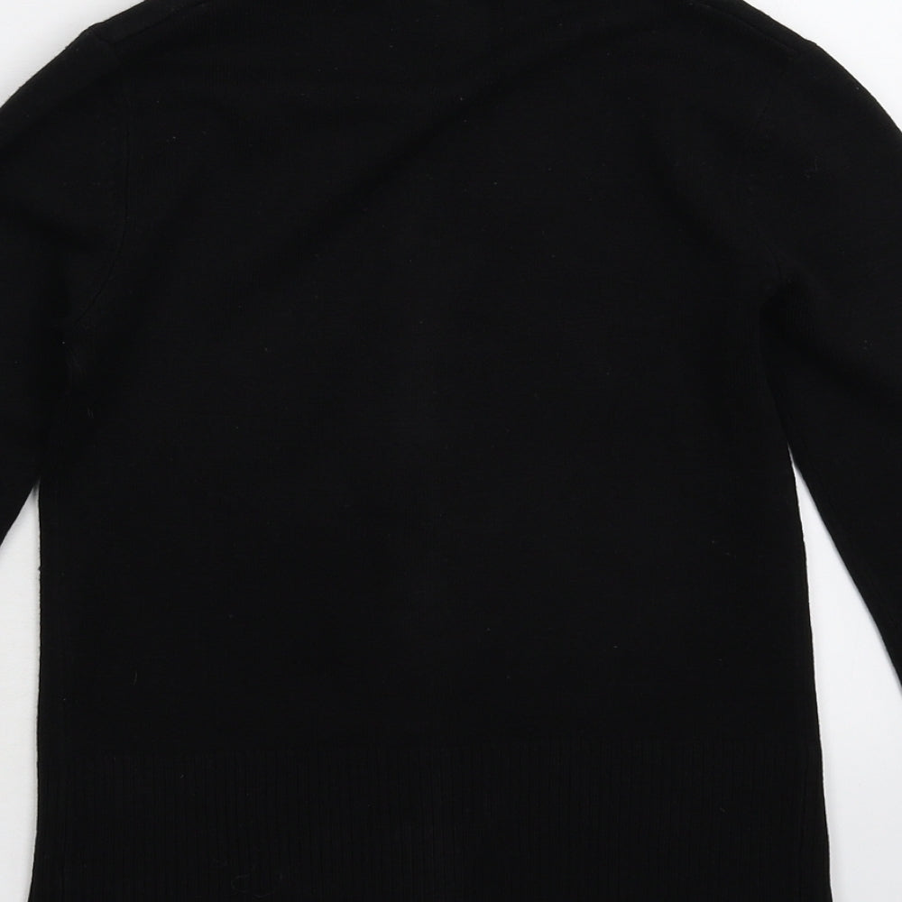 Preworn Womens Black  Knit Cardigan Jumper Size S