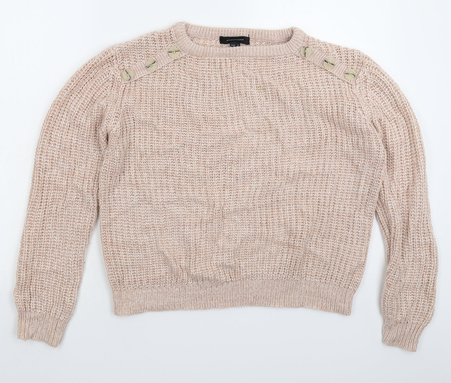 Atmosphere Womens Beige  Knit Pullover Jumper Size 12