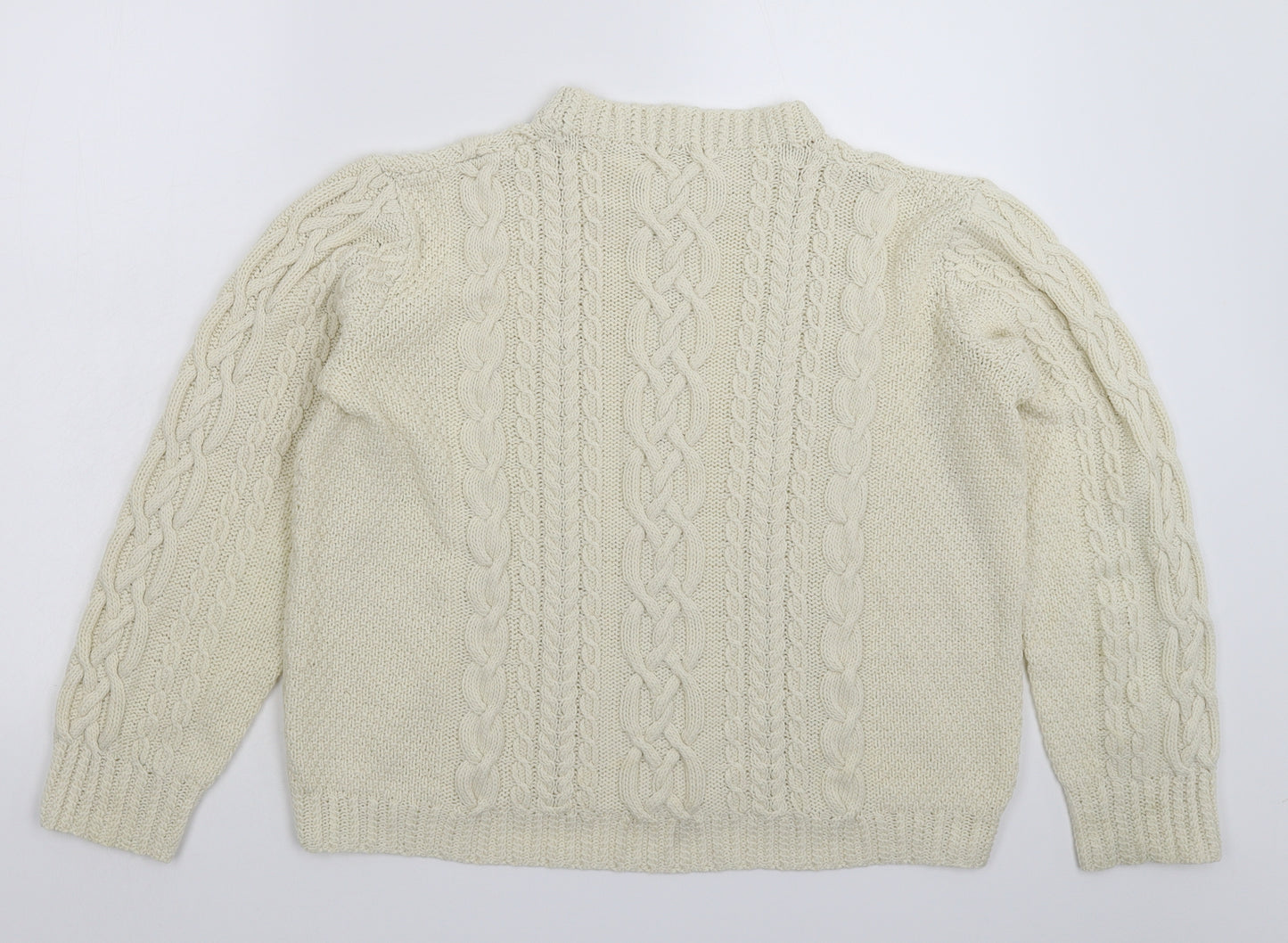 Preworn Womens White  Knit Pullover Jumper Size 20