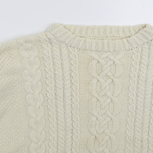 Preworn Womens White  Knit Pullover Jumper Size 20