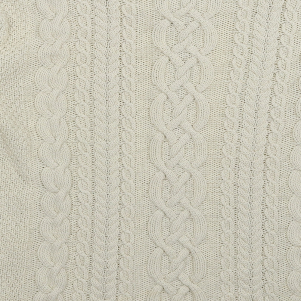 Preworn Womens White  Knit Pullover Jumper Size 20
