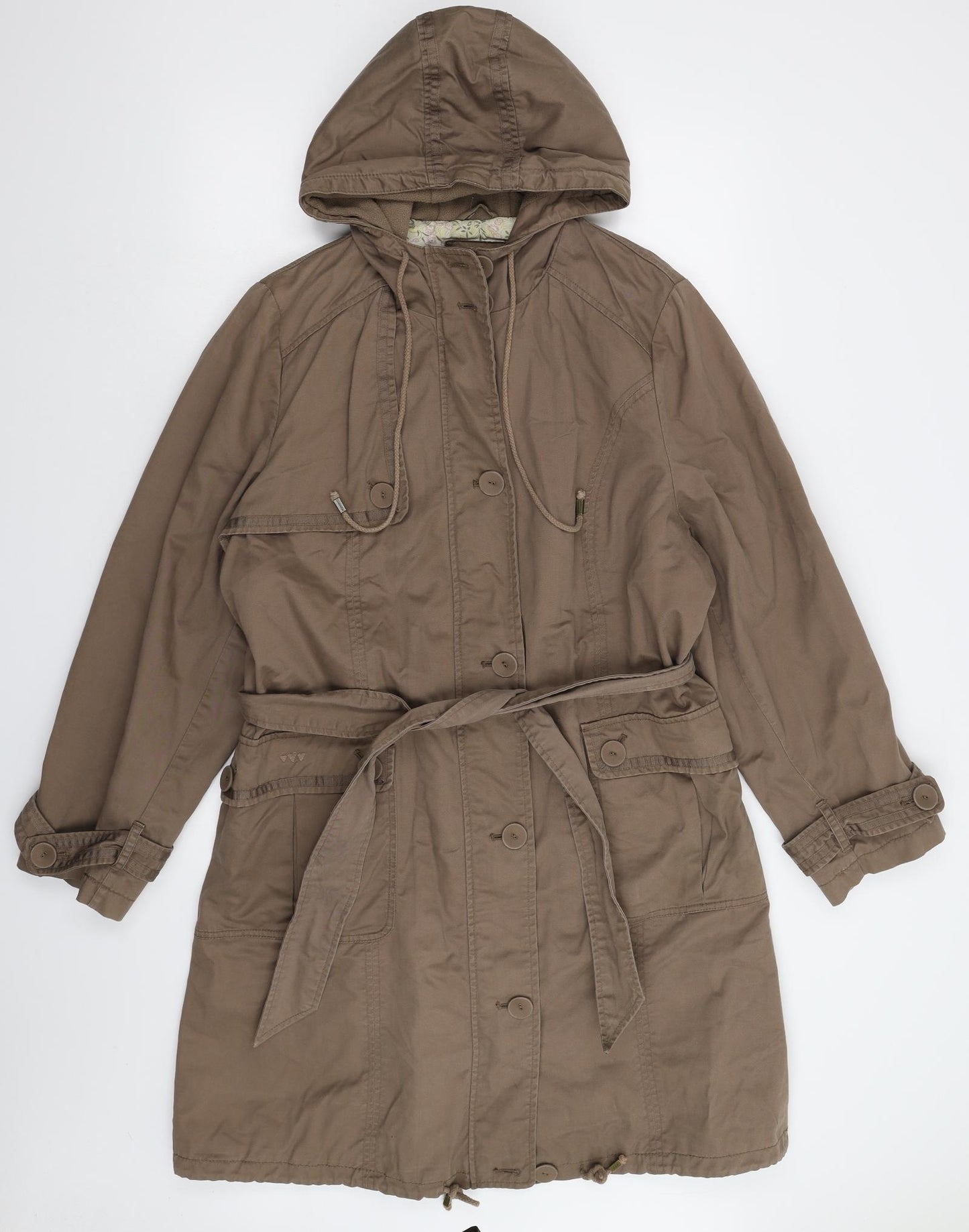 Per Una Womens Grey   Parka Coat Size XL