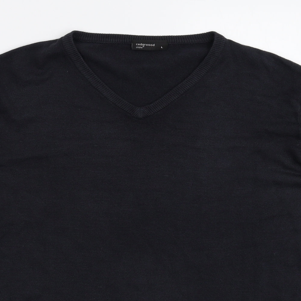 Cedar Wood State Mens Grey  Knit Pullover Jumper Size L