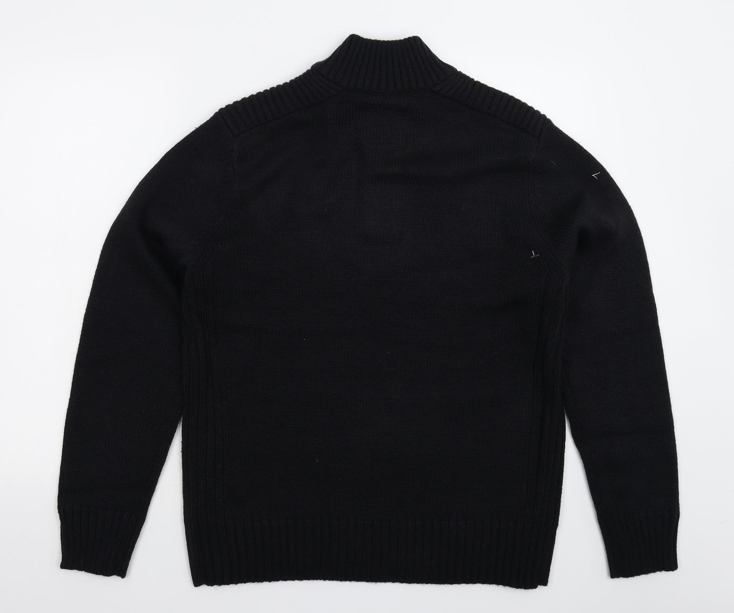 Kensington Mens Black  Knit Pullover Jumper Size L