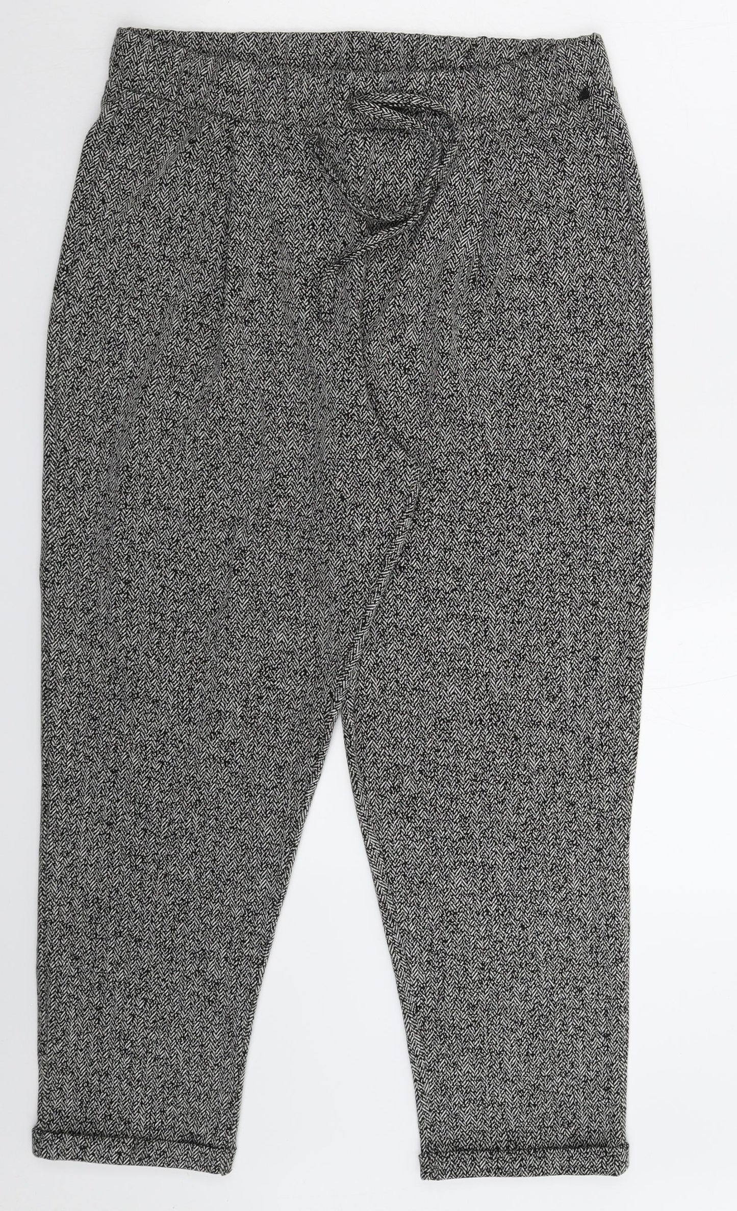 George Womens Grey Herringbone  Trousers  Size 14 L24 in
