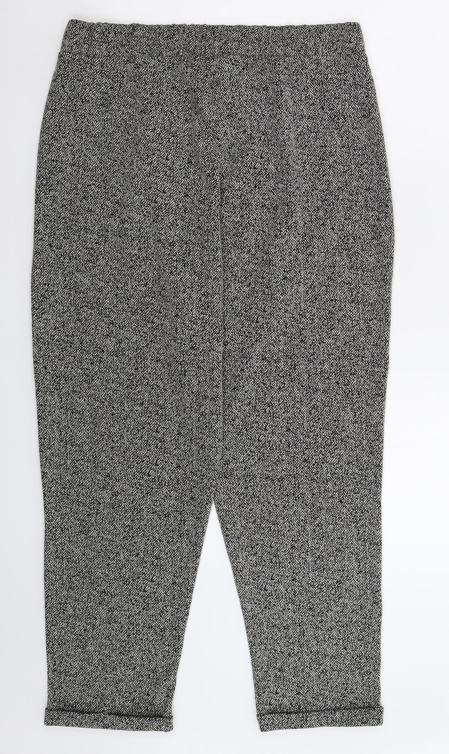 George Womens Grey Herringbone  Trousers  Size 14 L24 in