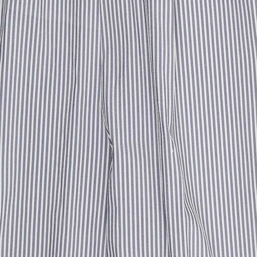 St Michael Womens Grey Striped  Trousers  Size 18 L28 in