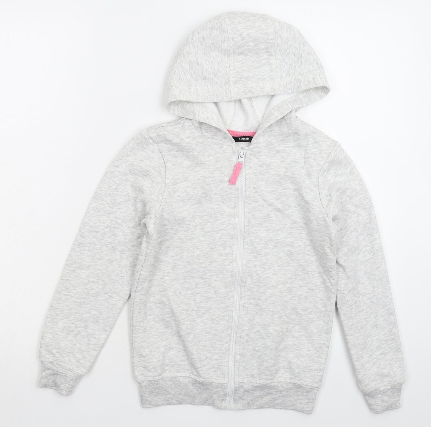 George Girls Grey   Full Zip Hoodie Size 8-9 Years
