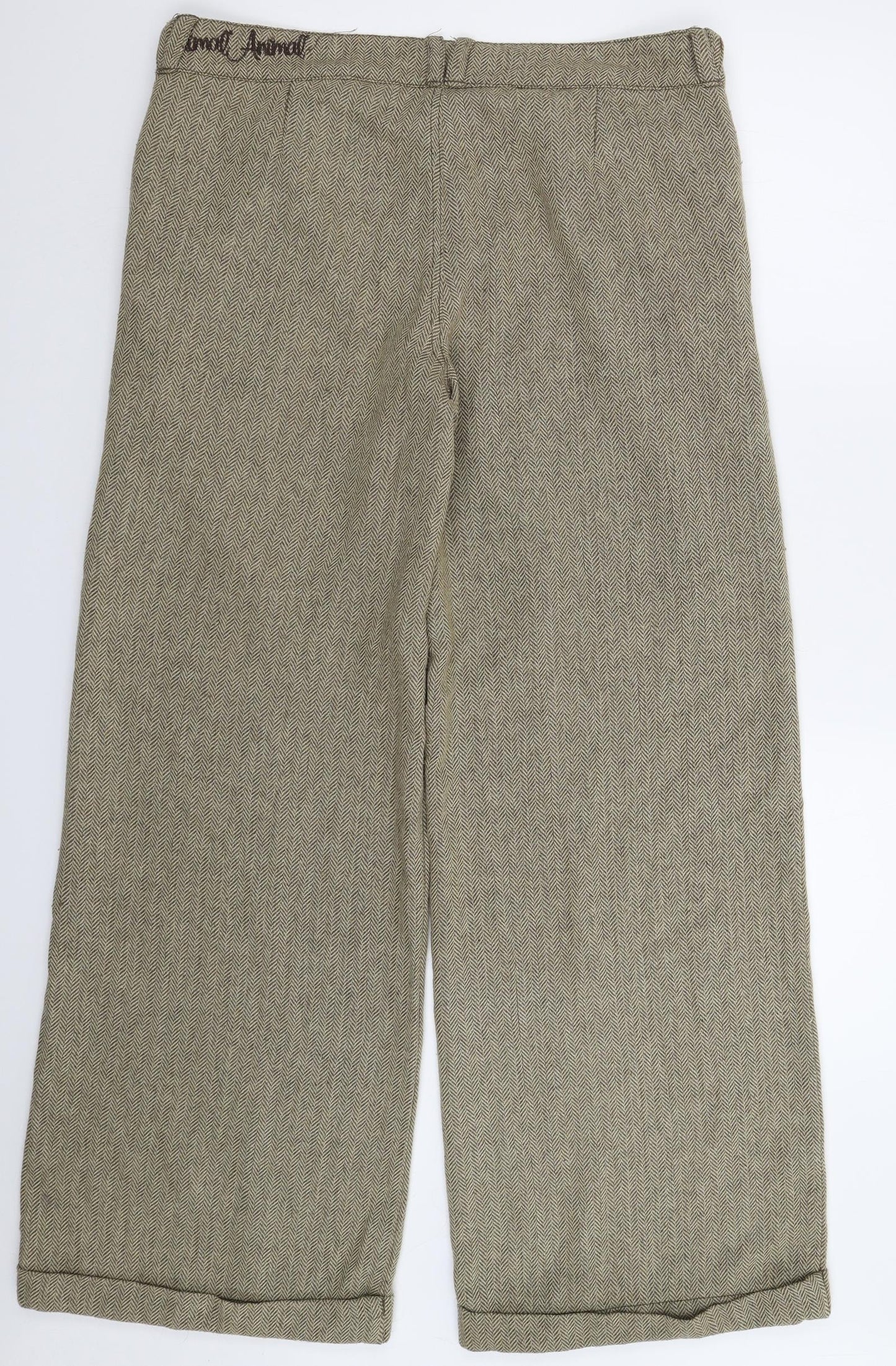 Animal Womens Grey Herringbone  Trousers  Size 16 L32 in