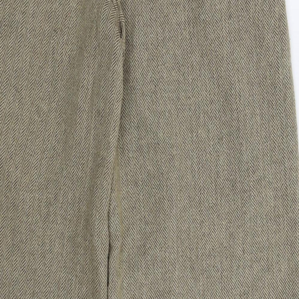 Animal Womens Grey Herringbone  Trousers  Size 16 L32 in