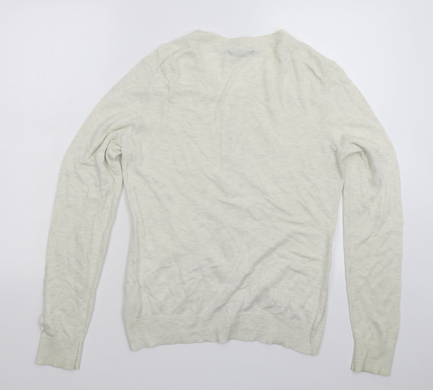 Gap Womens White  Knit Cardigan Jumper Size M