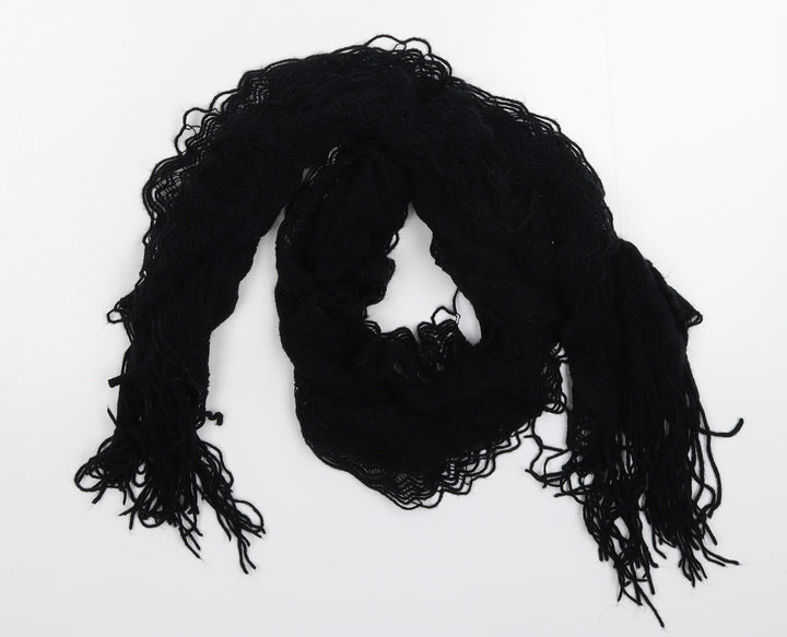 Preworn Womens Black  Knit  Scarf