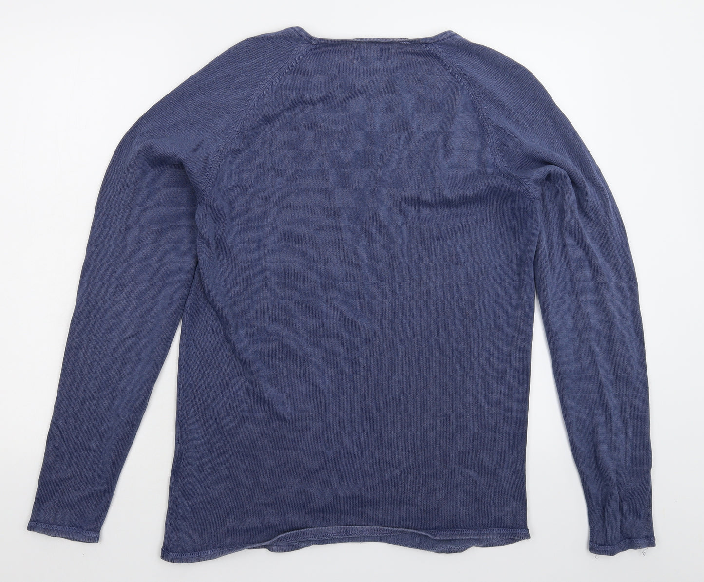 JACK & JONES Mens Blue  Knit Pullover Jumper Size L