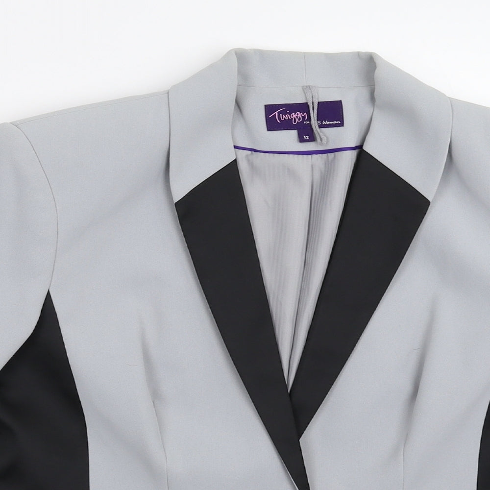Marks and Spencer Womens Grey   Jacket Suit Jacket Size 12