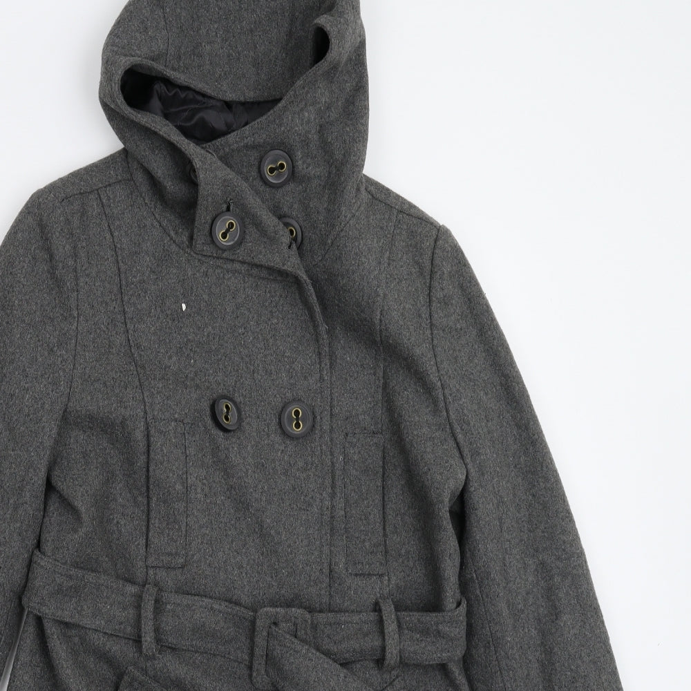 Jumpo Womens Grey   Pea Coat Coat Size 12
