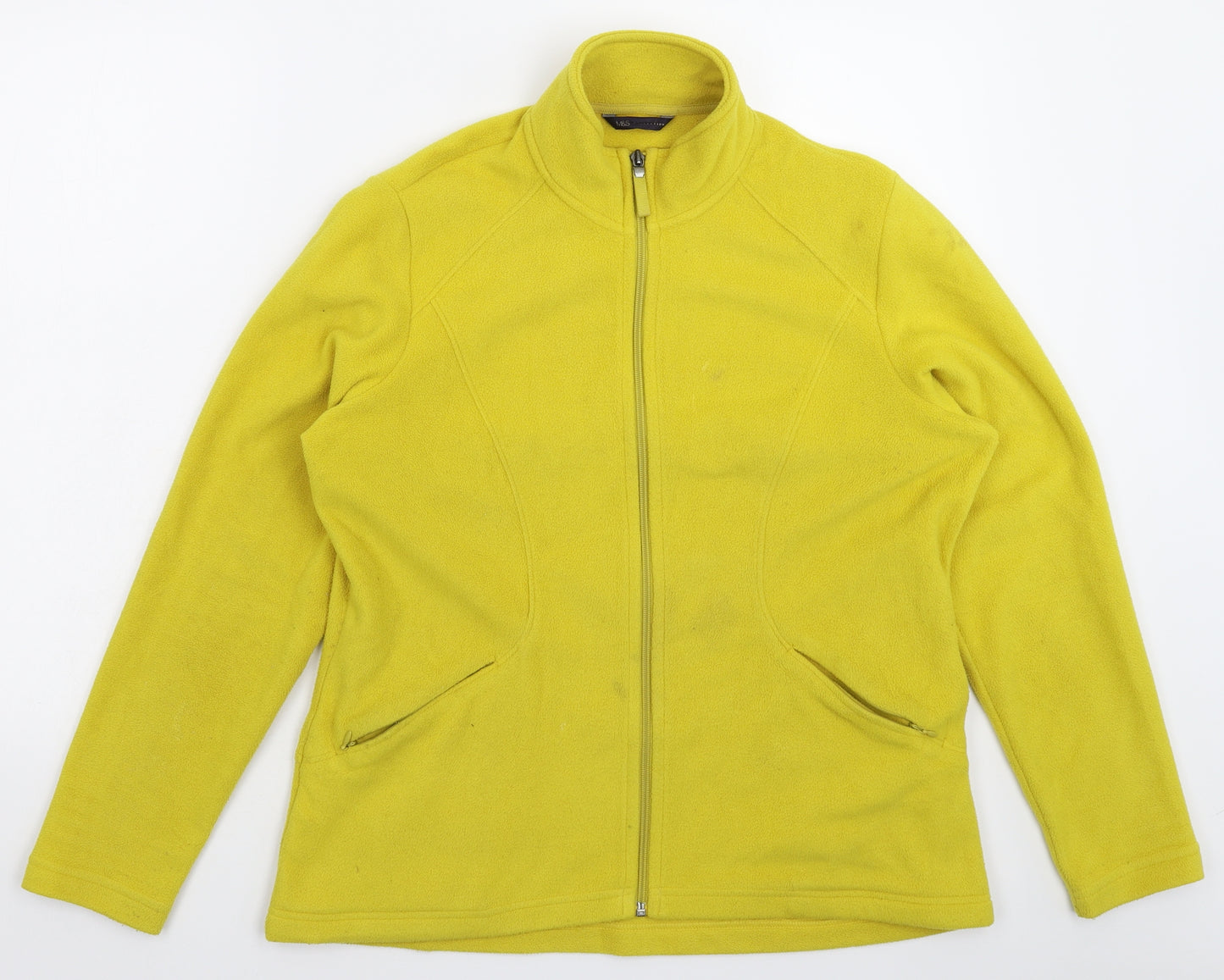 Marks and Spencer Womens Yellow  Fleece Jacket  Size 14
