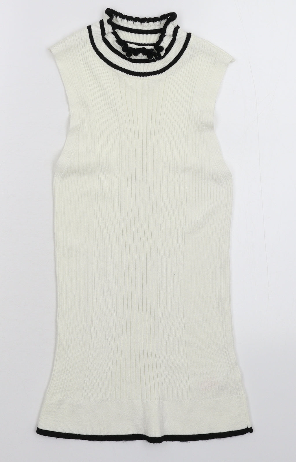 F&F Womens White  Knit Pullover Jumper Size 12