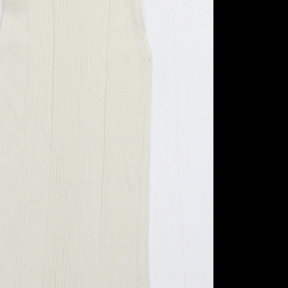 F&F Womens White  Knit Pullover Jumper Size 12