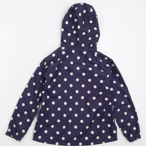 Peter Storm Girls Blue Polka Dot  Rain Coat Coat Size 7-8 Years