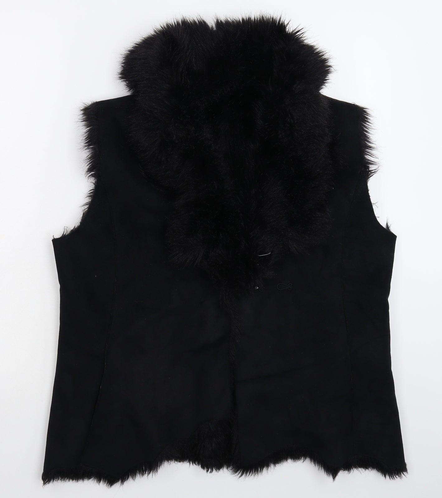 Oasis Womens Black   Jacket Coat Size 10  - Faux Leather