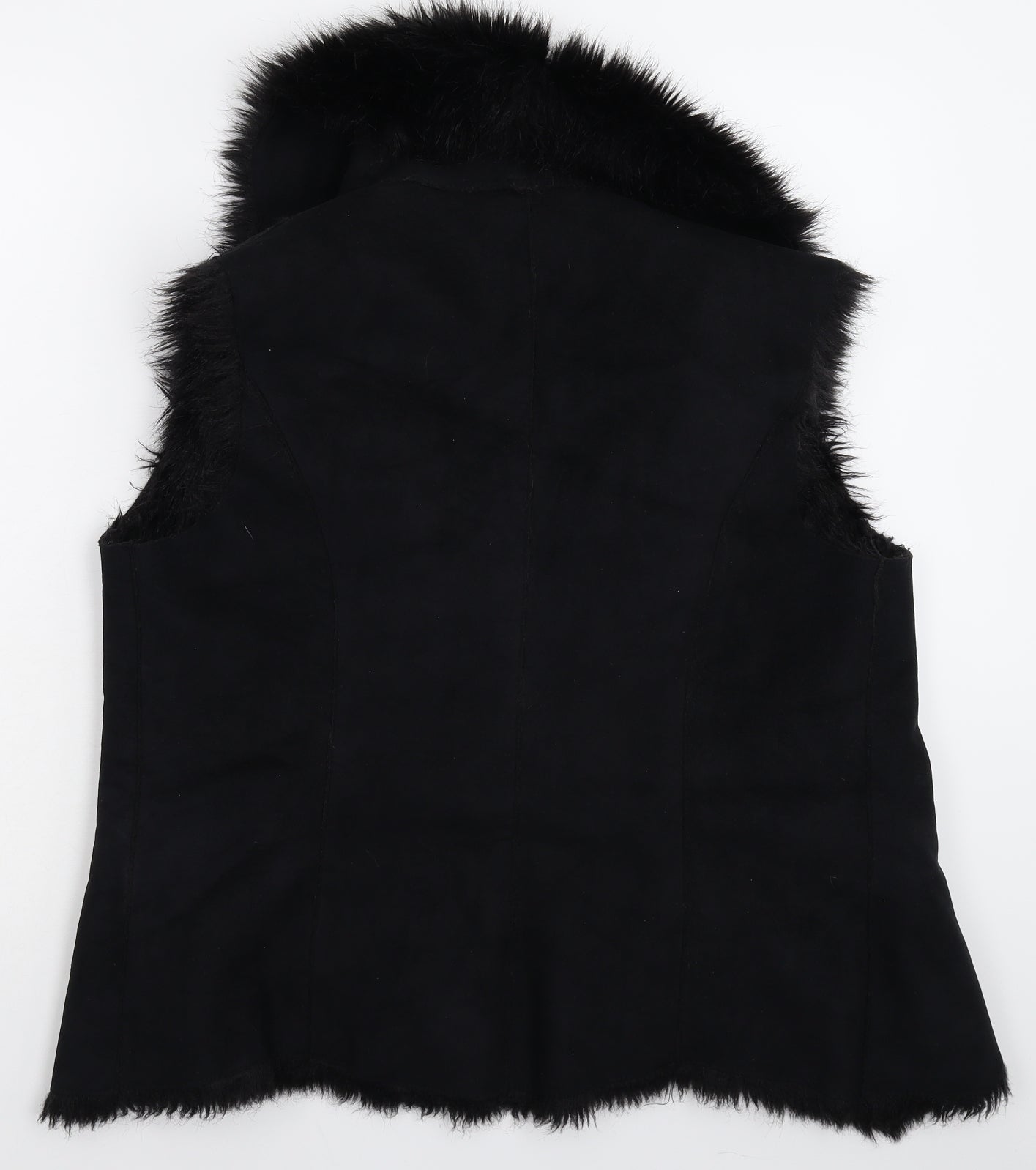 Oasis Womens Black   Jacket Coat Size 10  - Faux Leather