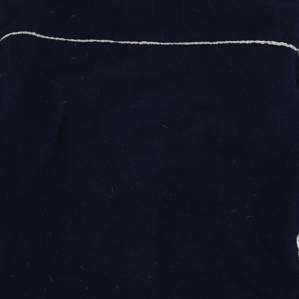 BHS Mens Blue Striped Fleece Jacket  Size M