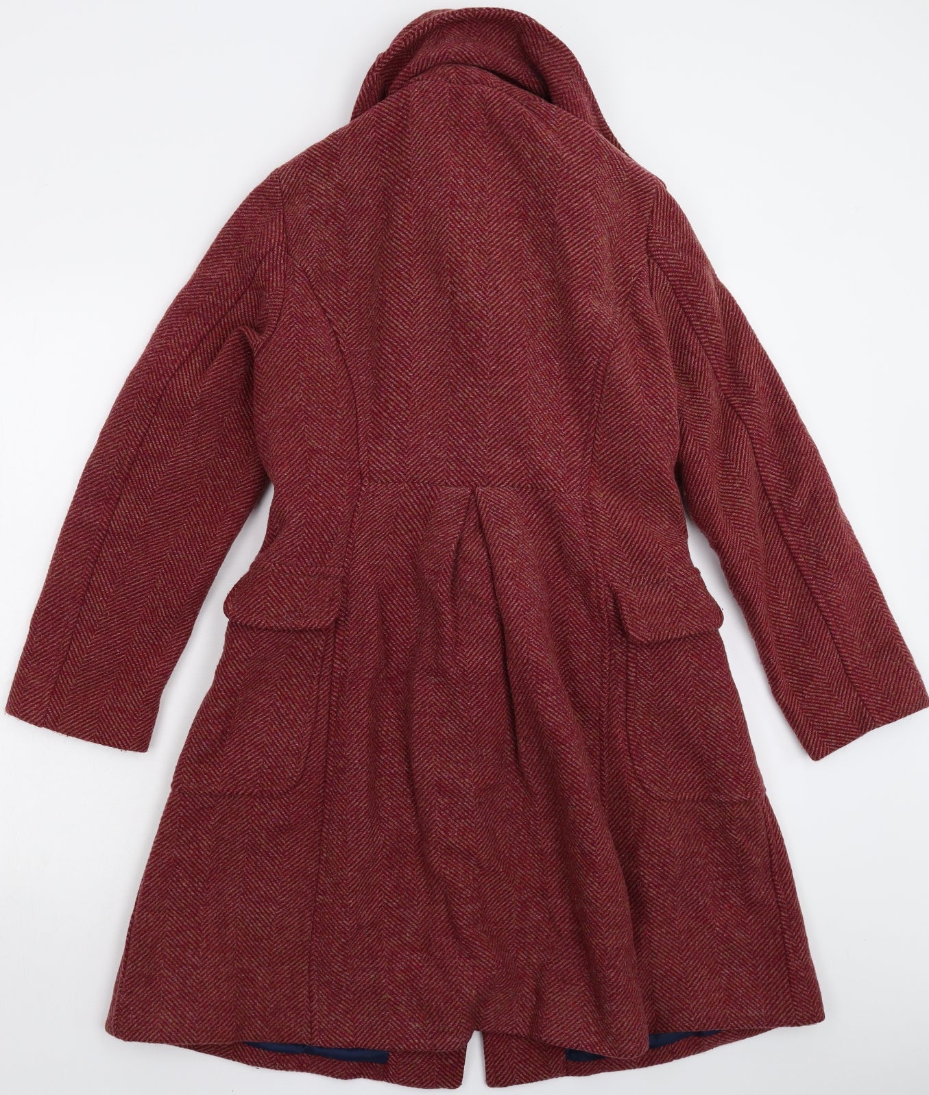 South Womens Pink Herringbone  Pea Coat Coat Size 10