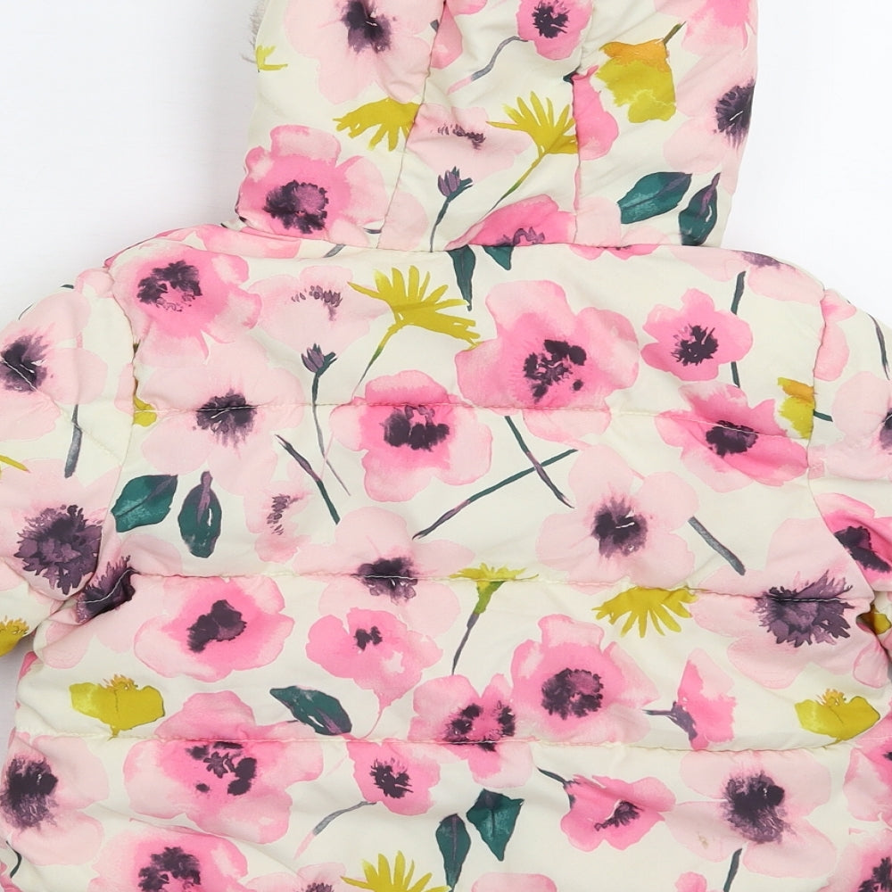 George Girls Multicoloured Floral  Puffer Jacket Jacket Size 4-5 Years