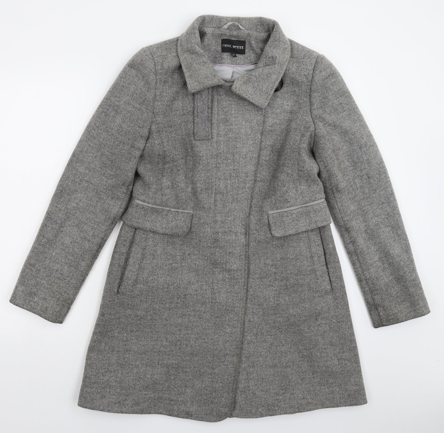NEXT Womens Grey   Pea Coat Coat Size 10