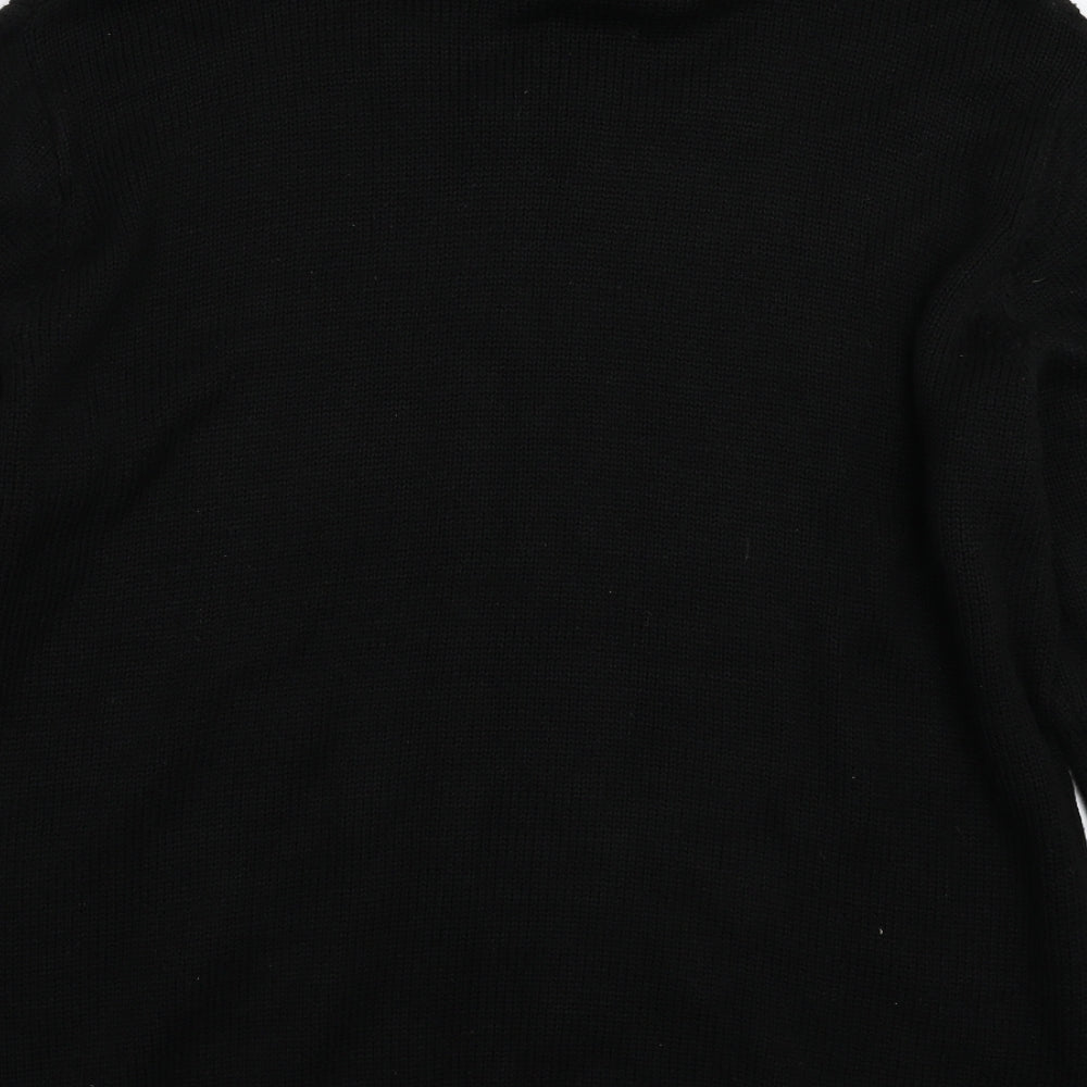 Cotton Traders Mens Black  Knit Pullover Jumper Size 3XL