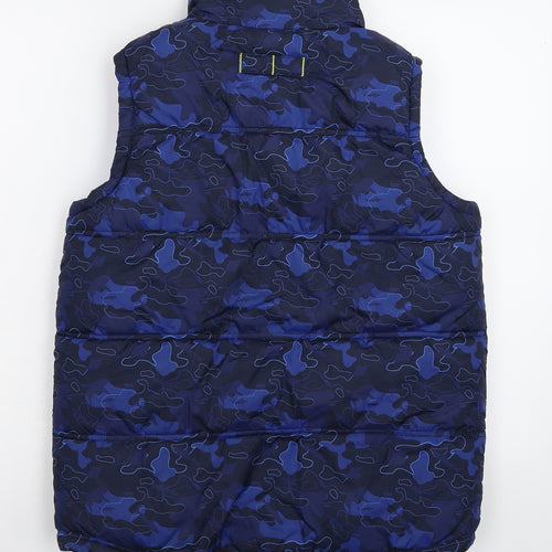 Fat Face Boys Blue Camouflage  Gilet Jacket Size 12-13 Years