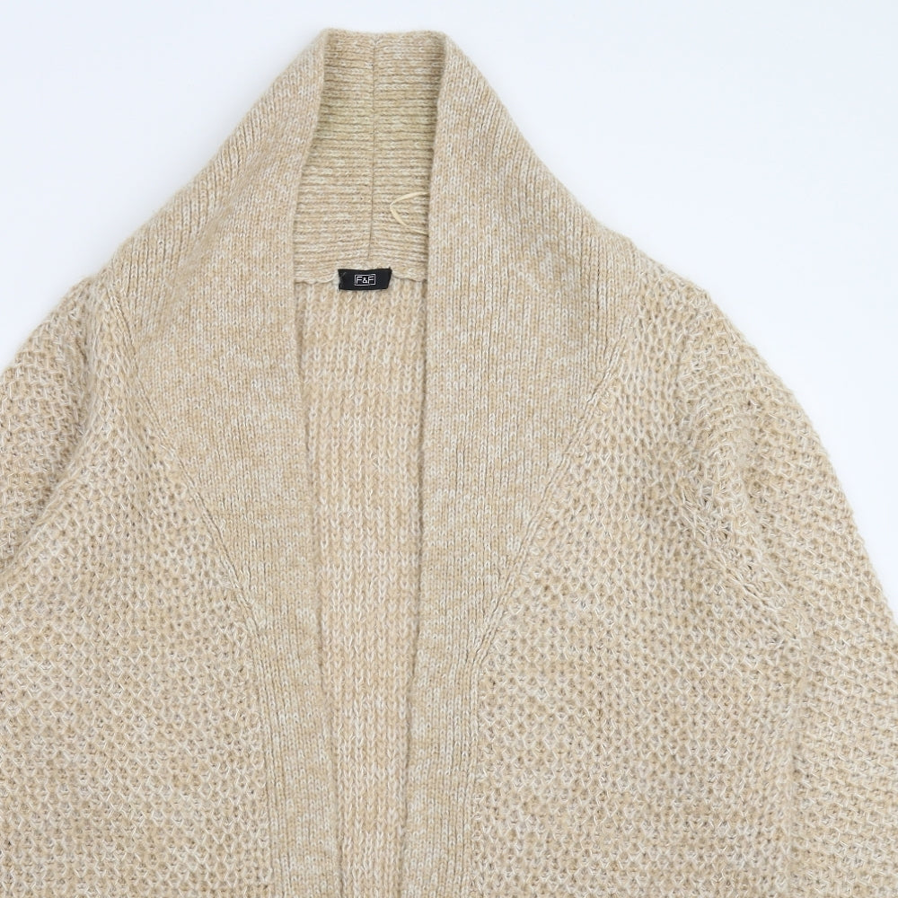 F&F Womens Beige  Knit Cardigan Jumper Size 18