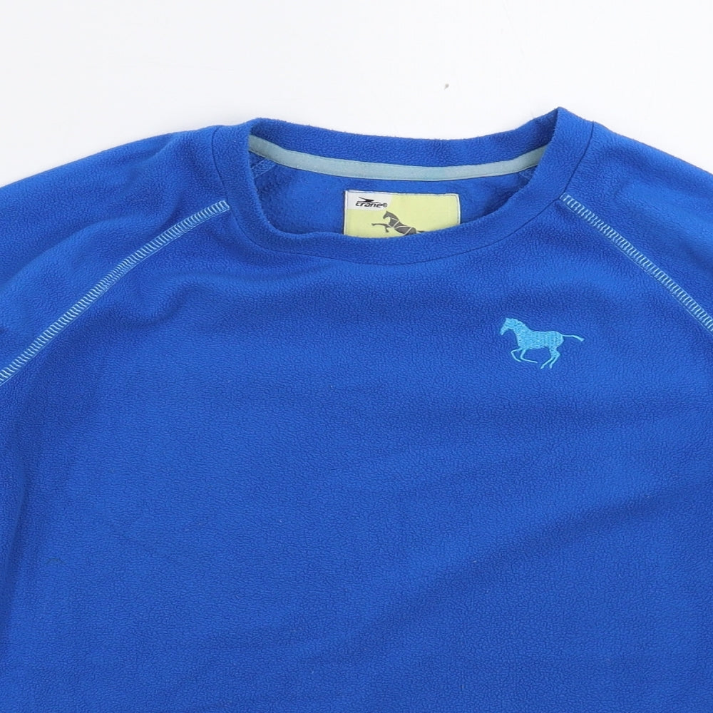 Crane Boys Blue  Fleece Pullover Jumper Size 11-12 Years