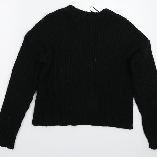 New Look Womens Black  Knit Pullover Jumper Size S
