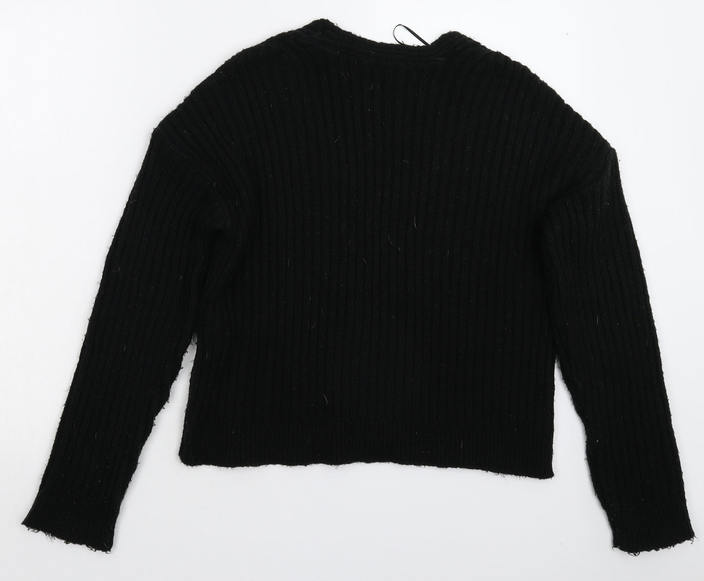 New Look Womens Black  Knit Pullover Jumper Size S