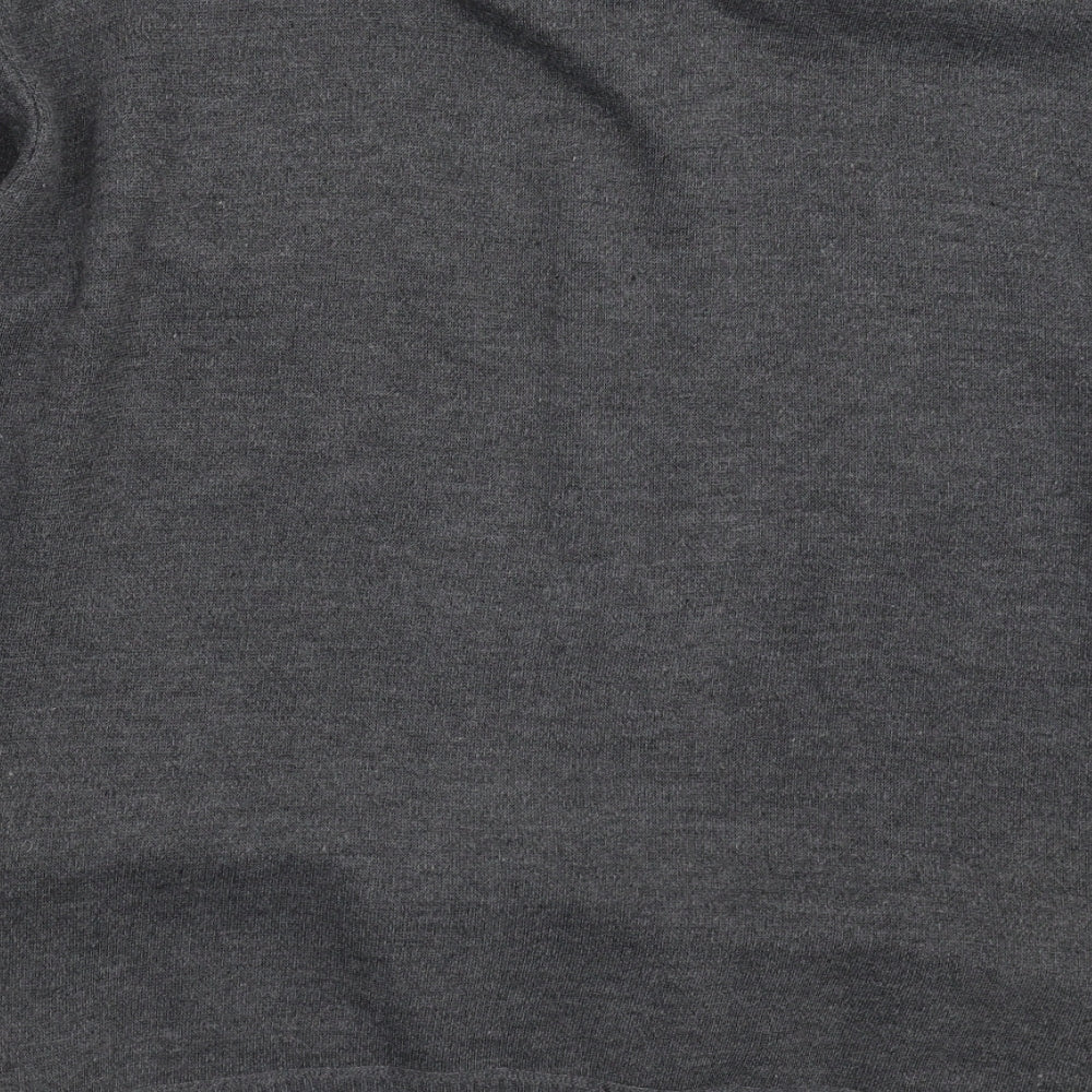 Zhong Xing Mens Grey Striped Knit Pullover Jumper Size XL