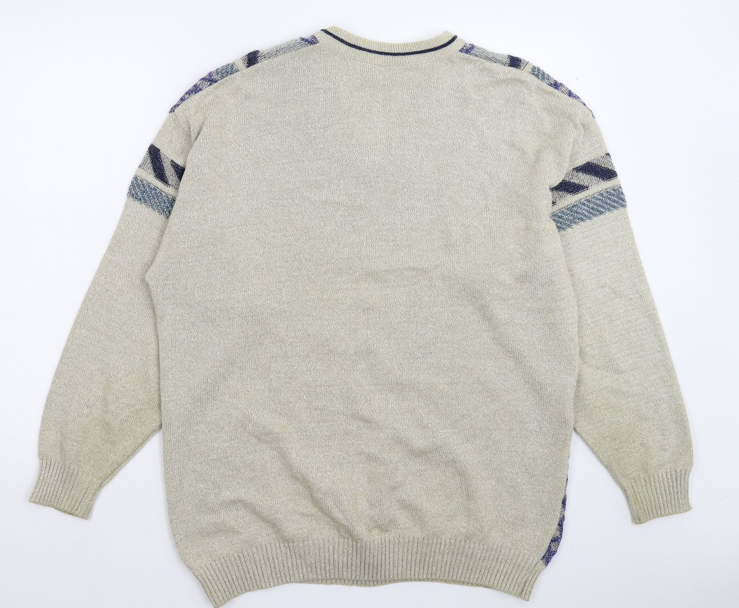 Farah Mens Multicoloured Geometric Knit Pullover Jumper Size XL