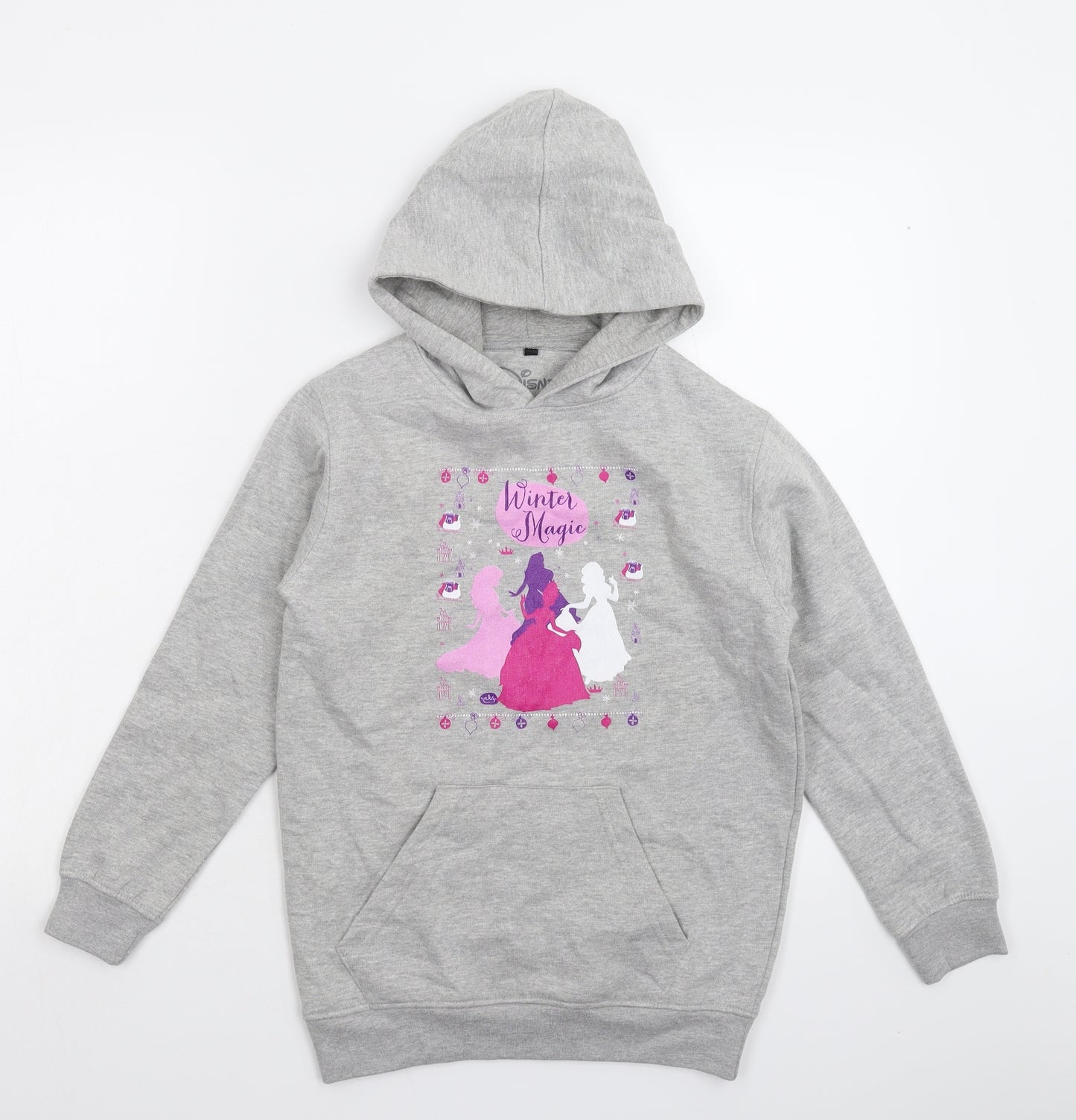Disney Girls Grey   Pullover Hoodie Size 6-7 Years