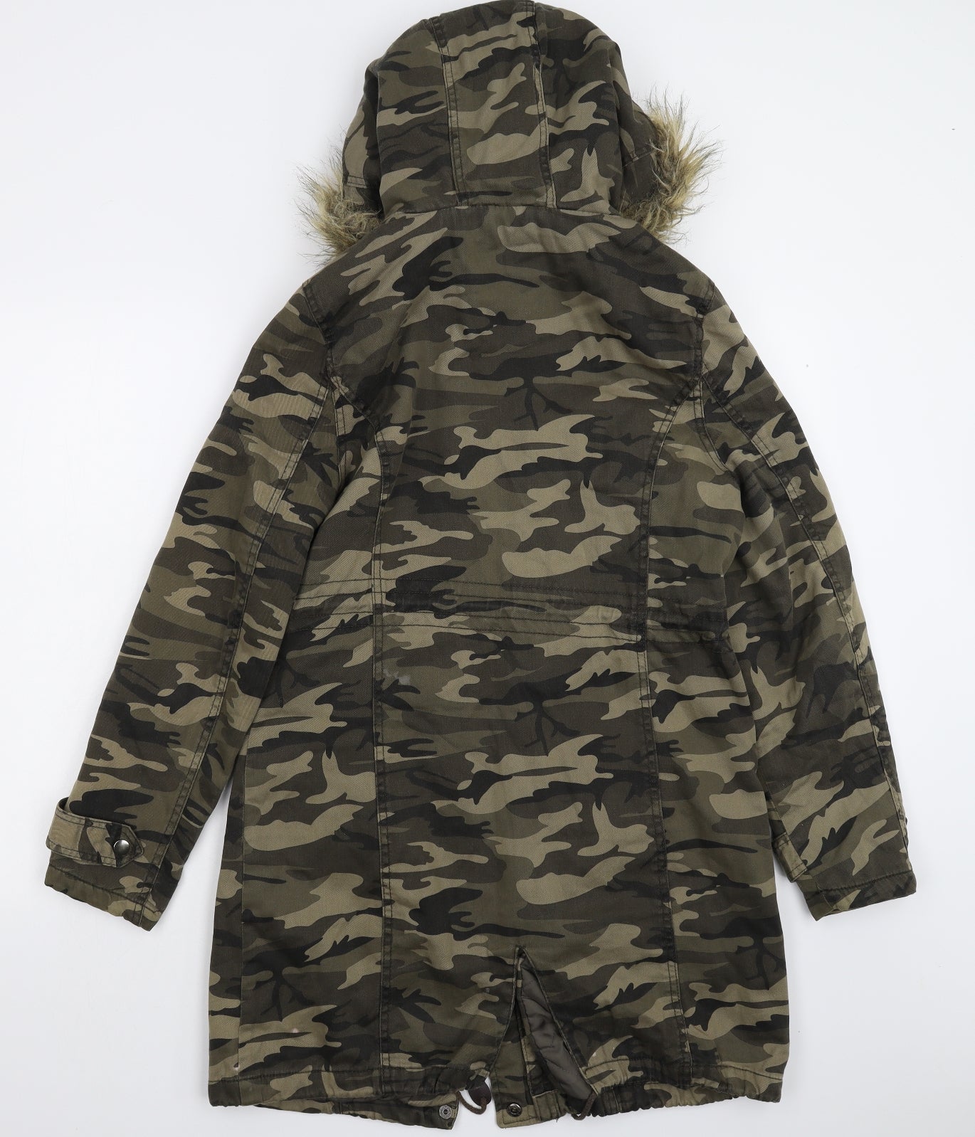 Atmosphere Womens Multicoloured Camouflage  Parka Coat Size M