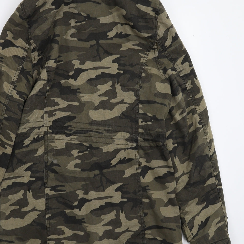 Atmosphere Womens Multicoloured Camouflage  Parka Coat Size M