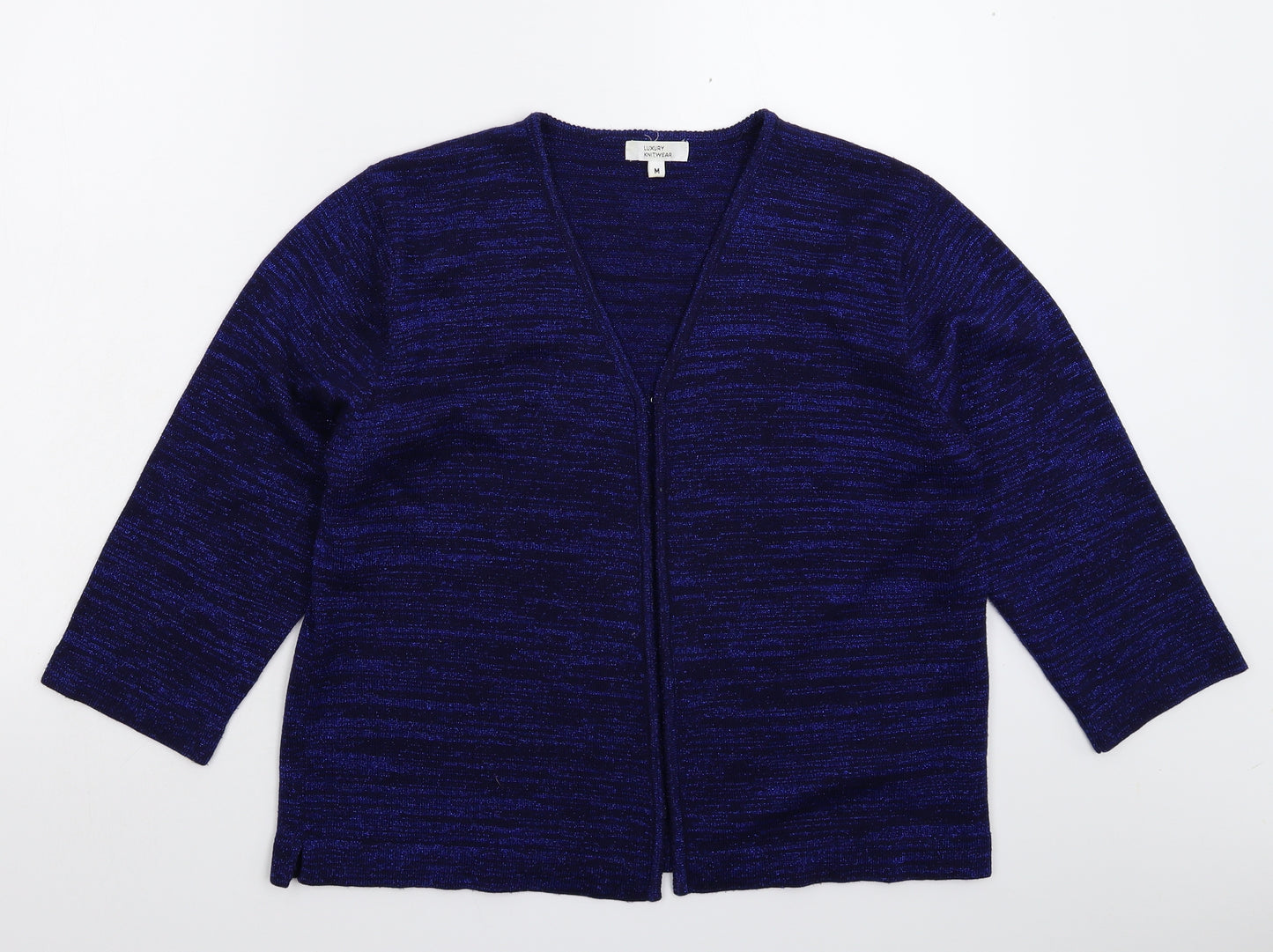 Luxury Knitwear Womens Blue  Knit Cardigan Jumper Size M
