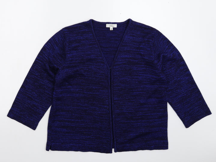 Luxury Knitwear Womens Blue  Knit Cardigan Jumper Size M
