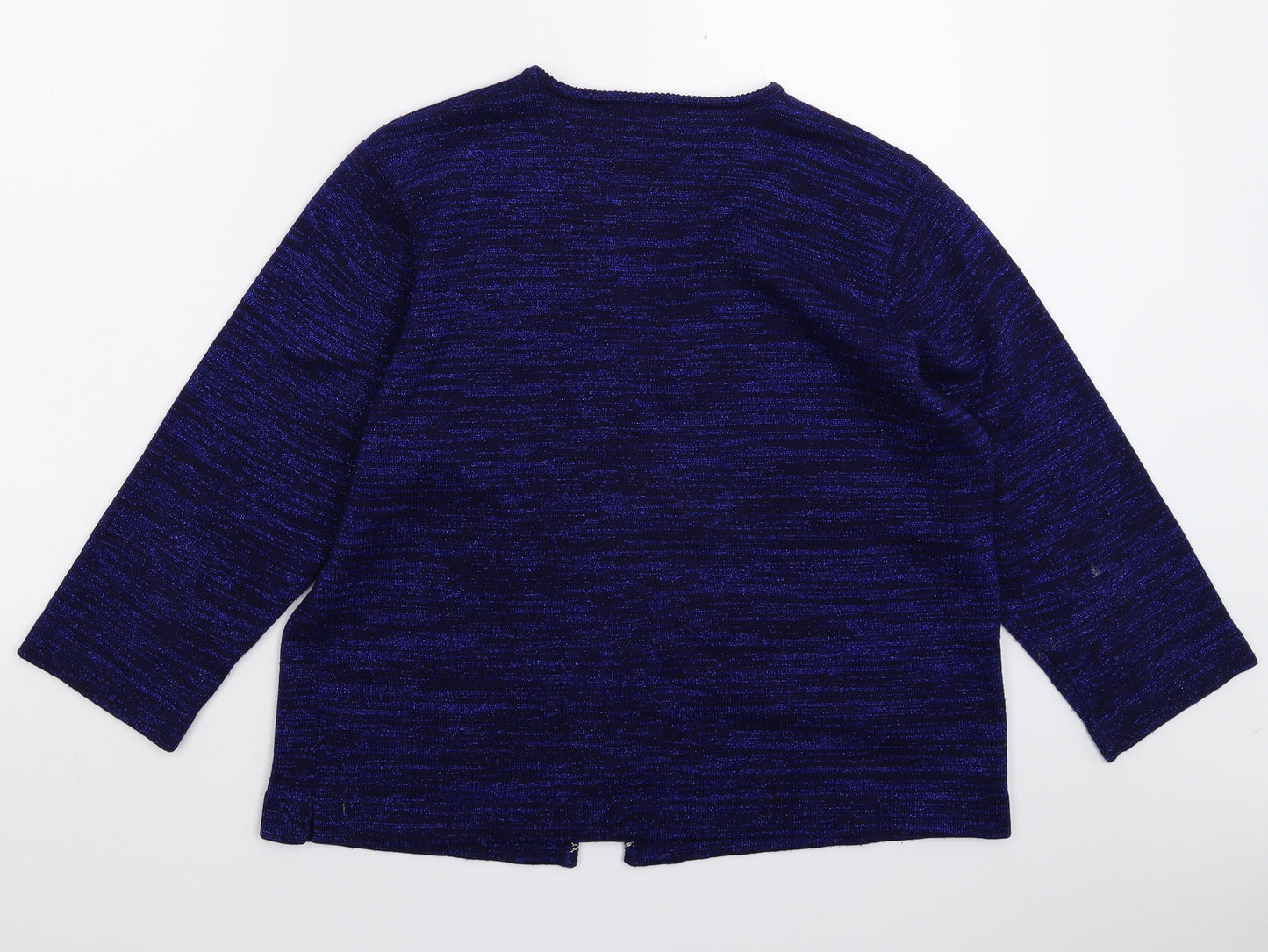 Luxury Knitwear Womens Blue  Knit Cardigan Jumper Size M