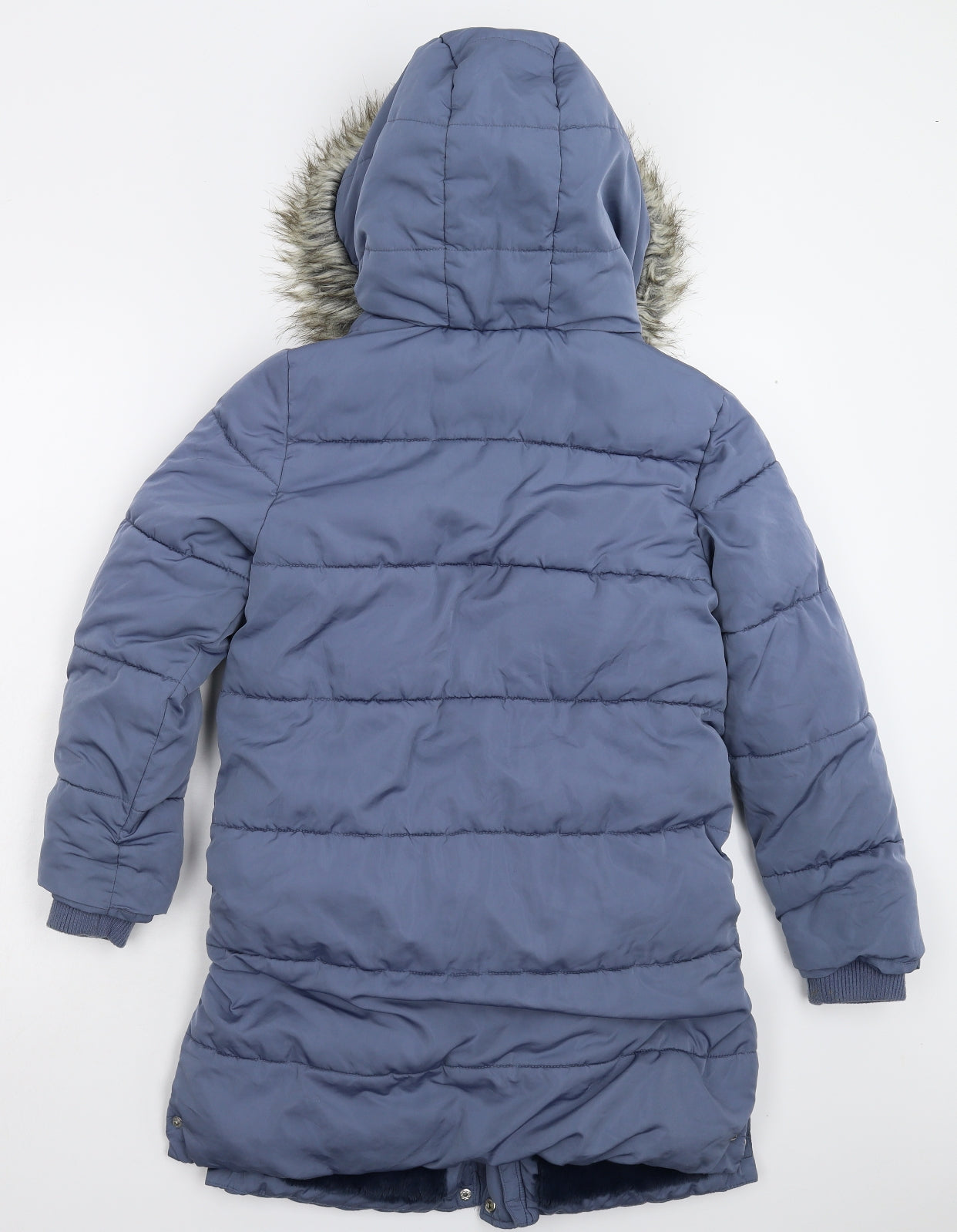 George Girls Grey   Overcoat Coat Size 10-11 Years