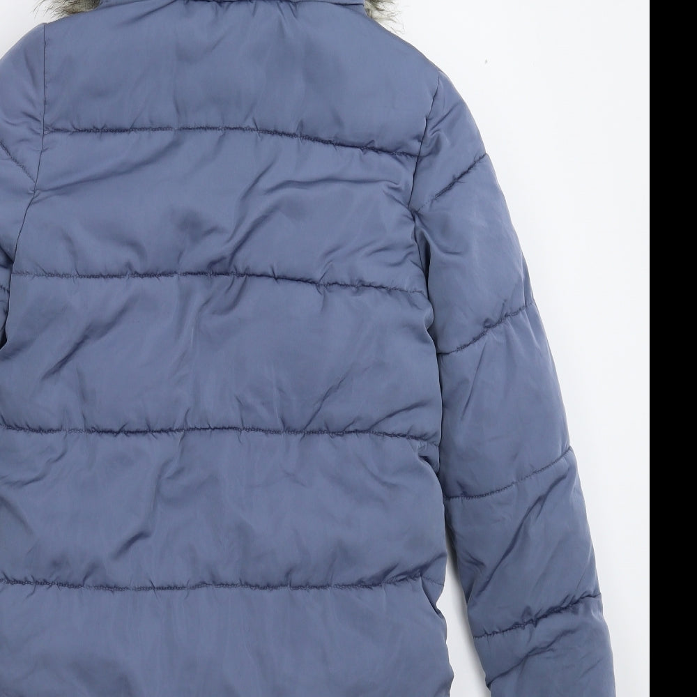 George Girls Grey   Overcoat Coat Size 10-11 Years