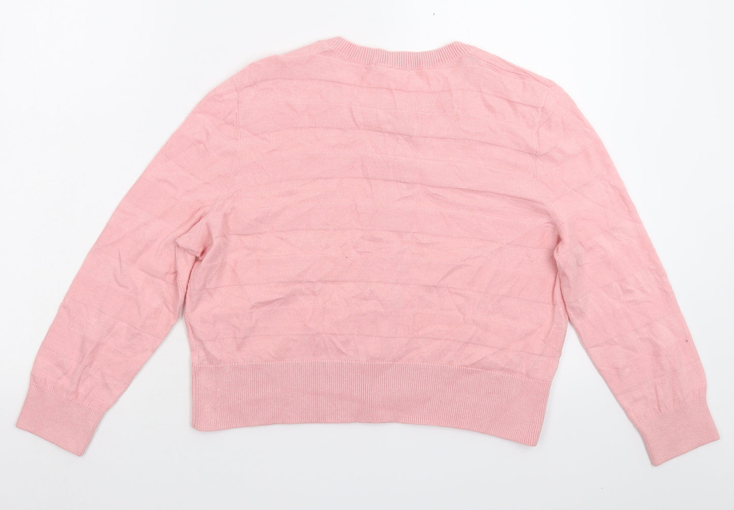 TU Womens Pink  Knit Cardigan Jumper Size 14